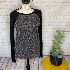 Banana Republic tweed baseball raglan long sleeve